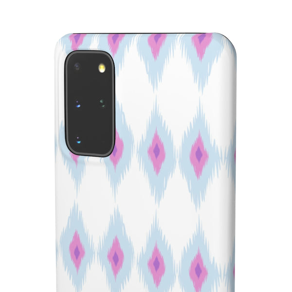 Chic Ikat Aqua + Pink Phone Case