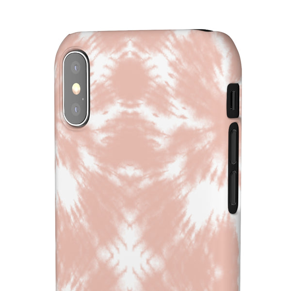 Tie Dye Shibori Blush + White Phone Case