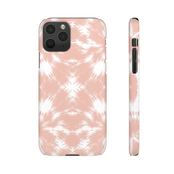 Tie Dye Shibori Blush + White Phone Case