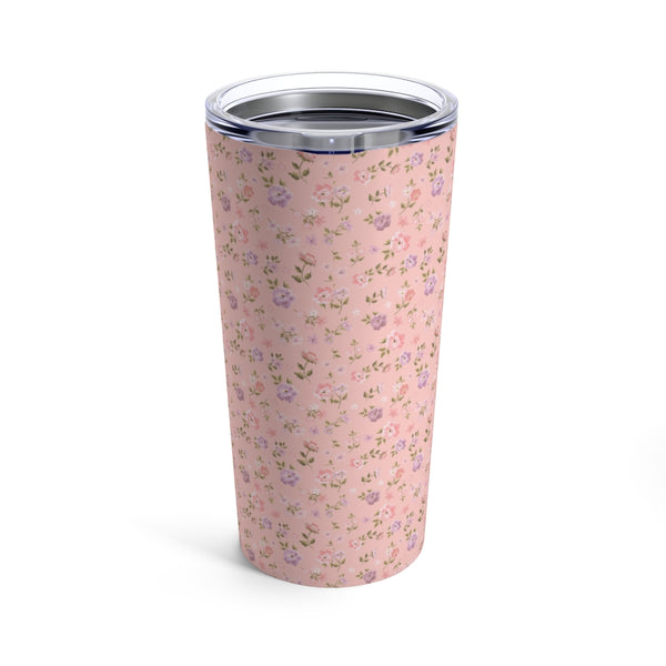 Preppy Disty Floral Tumbler in Pink Tumbler Drink stays cool 20oz Loveshackfancy Inspired