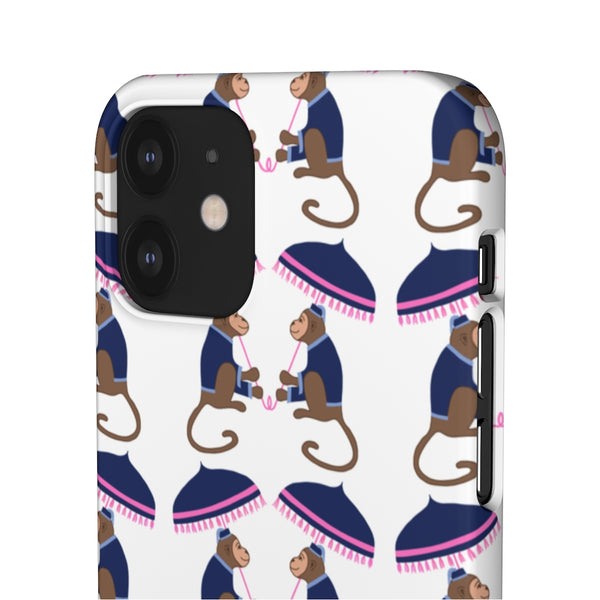 Monkey See Monkey Do Navy Phone Case