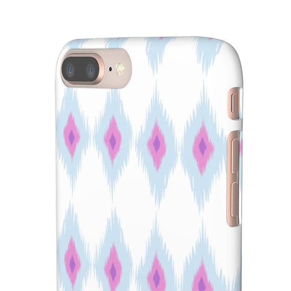 Chic Ikat Aqua + Pink Phone Case