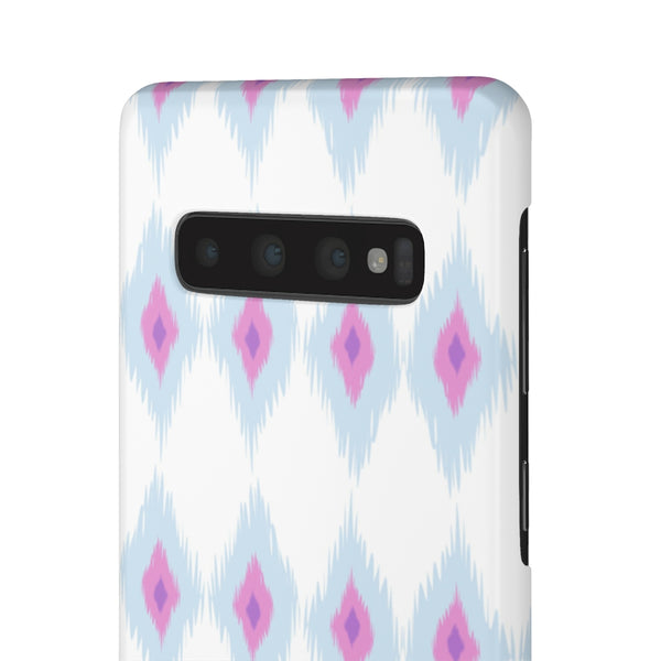 Chic Ikat Aqua + Pink Phone Case