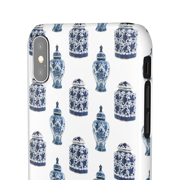 Chinoiserie Chic Blue and White Vase Preppy Phone Case