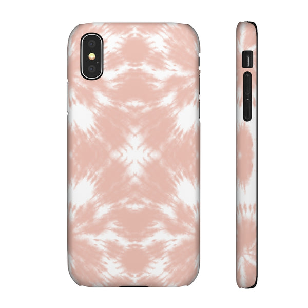 Tie Dye Shibori Blush + White Phone Case