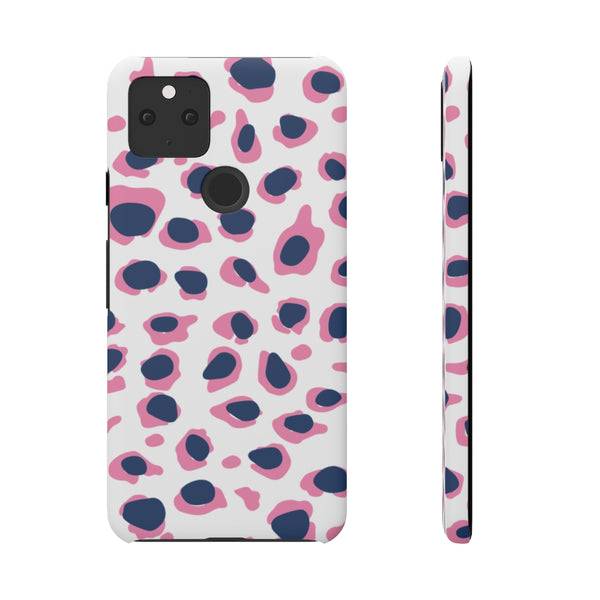 SLEEK Version Pretty Printing X Beautycounter Phone Case Preppy Leopard Navy + Pink Spots