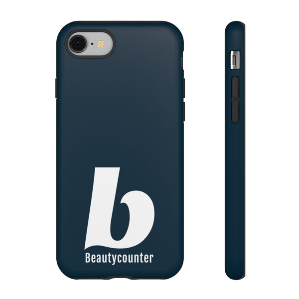 TOUGH Version Pretty Printing X Beautycounter Limited Edition Case Navy with White logo