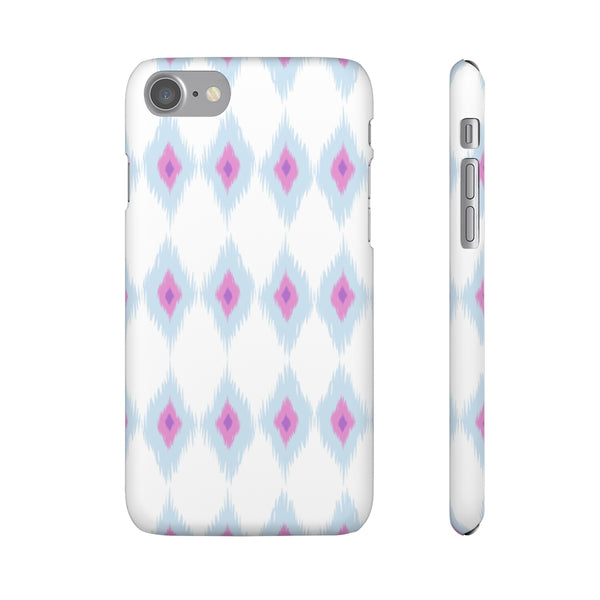 Chic Ikat Aqua + Pink Phone Case