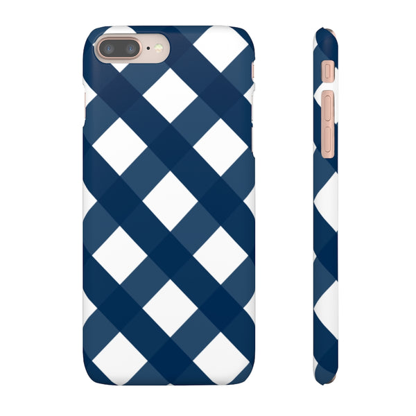 Ginghman Navy + White Blue Phone Case