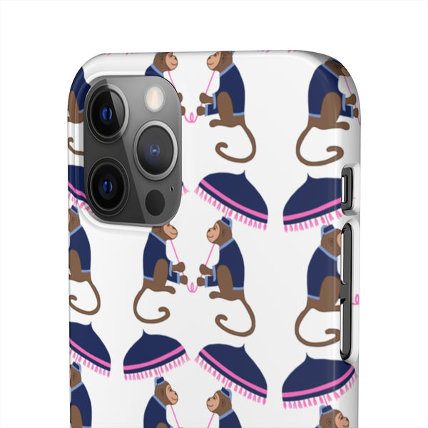 Monkey See Monkey Do Navy Phone Case