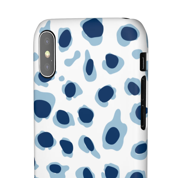 Preppy Leopard Blue + Navy Phone Case