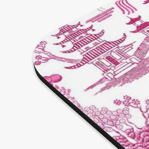 Mouse Pad Chinoiserie Pink and White Toile I Preppy Desk dorm room home office school supplies
