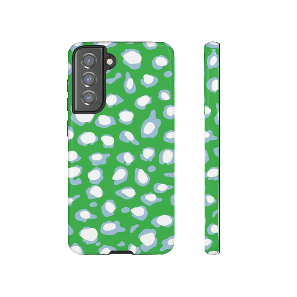 TOUGH Cases Pretty Printing X Beautycounter Limited Edition Case Preppy Leopard Spots Green