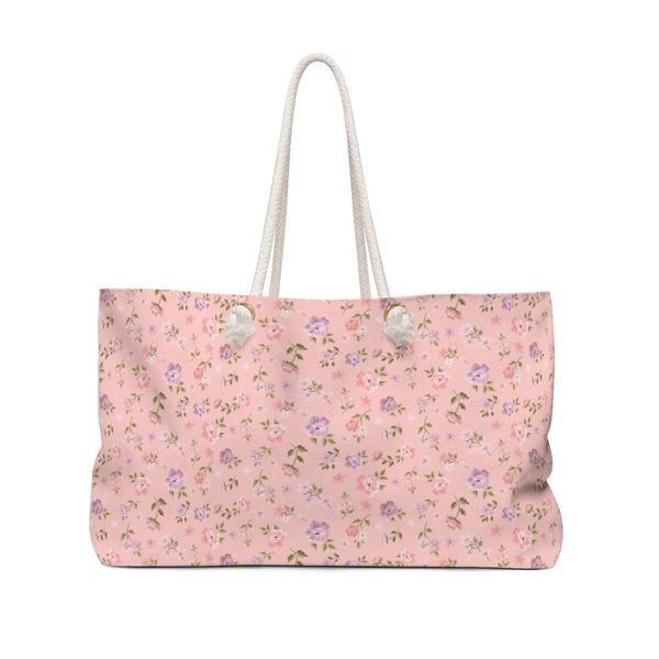Tote for Pool, Beach, Boat with Rope Handles - Ditsy Floral Loveshackfancy Inspired Shabby Chic Pink