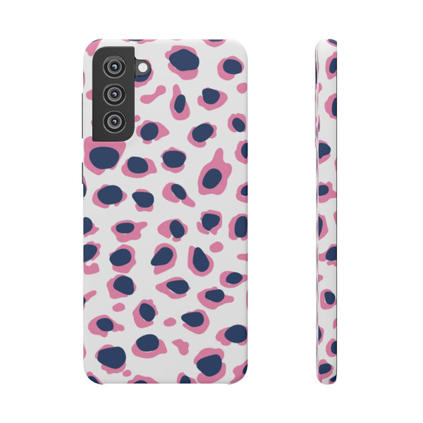 SLEEK Version Pretty Printing X Beautycounter Phone Case Preppy Leopard Navy + Pink Spots