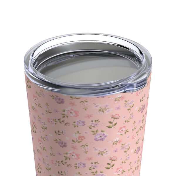 Preppy Disty Floral Tumbler in Pink Tumbler Drink stays cool 20oz Loveshackfancy Inspired