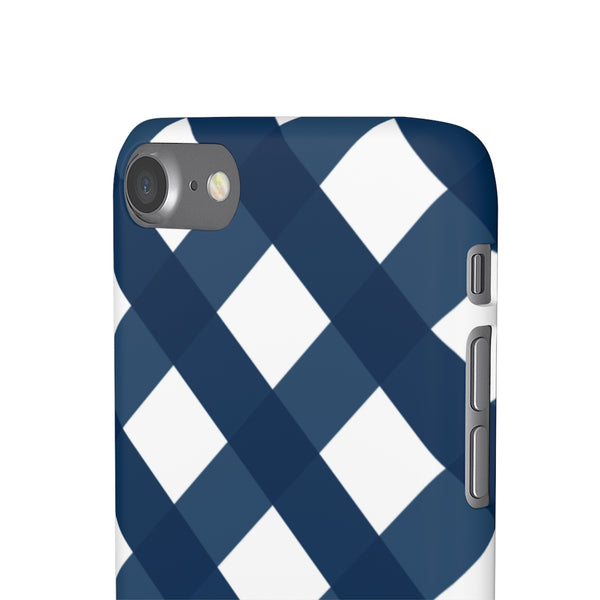 Ginghman Navy + White Blue Phone Case