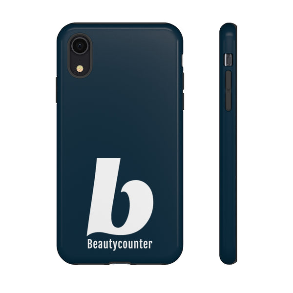 TOUGH Version Pretty Printing X Beautycounter Limited Edition Case Navy with White logo