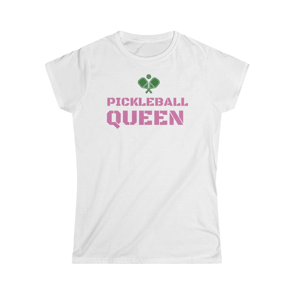 Pickeleball Queen short sleeve tee shirt, crew neck, soft spun cotton blend, perfect for Tennis Captain, Team gift
