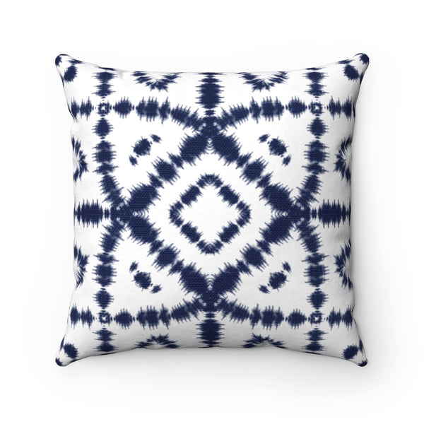 Shibori Navy and White ikat boho chic pillow cover case choose size - insert sold separately