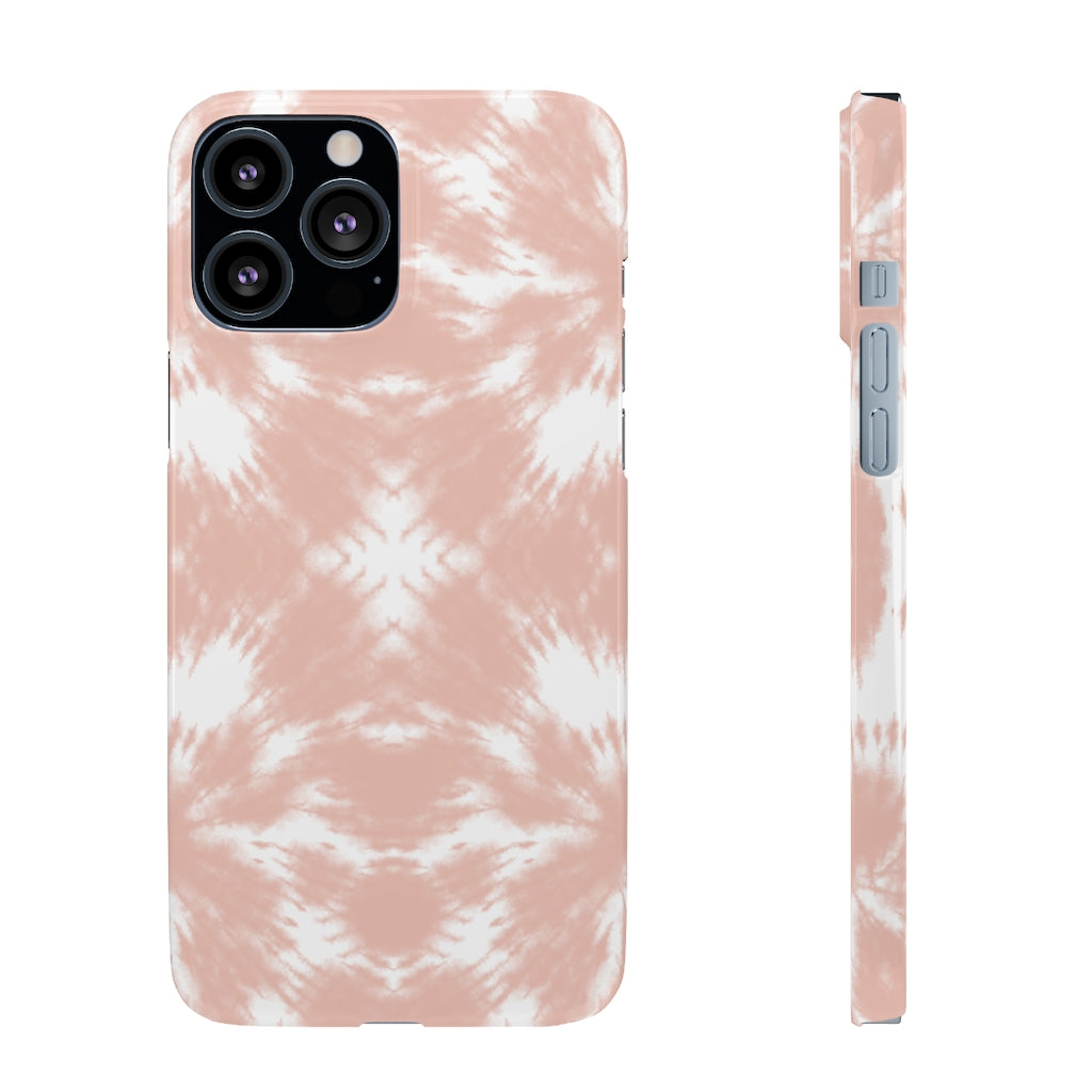 Tie Dye Shibori Blush + White Phone Case