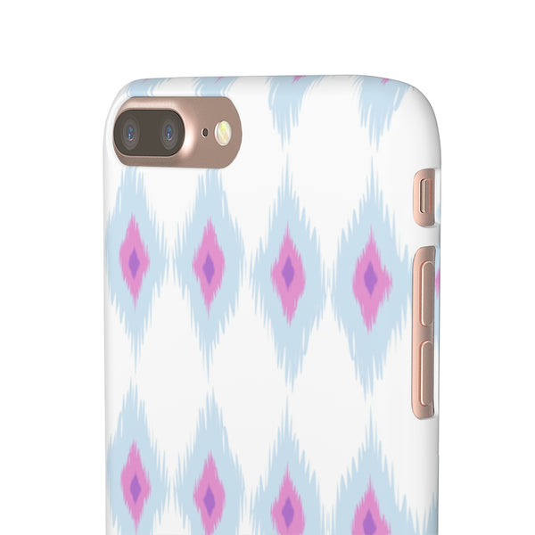 Chic Ikat Aqua + Pink Phone Case