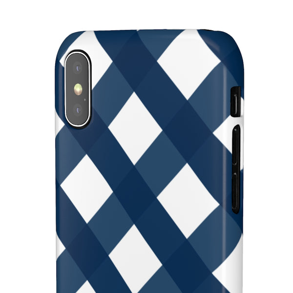 Ginghman Navy + White Blue Phone Case