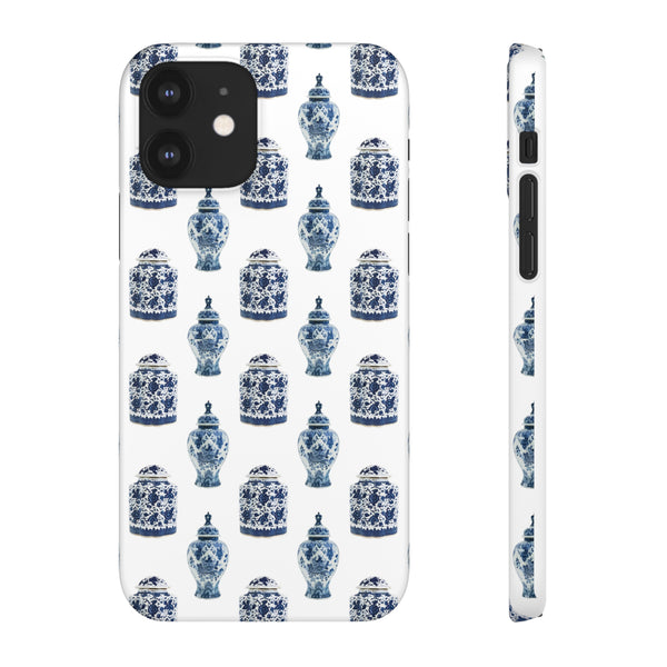 Chinoiserie Chic Blue and White Vase Preppy Phone Case