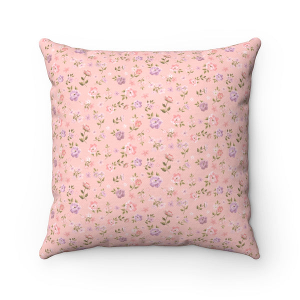 Floral Shabby Chic Love Shack Fancy Inspired in Pink pillow with insert - zip closure feminine teen room ditsy floral