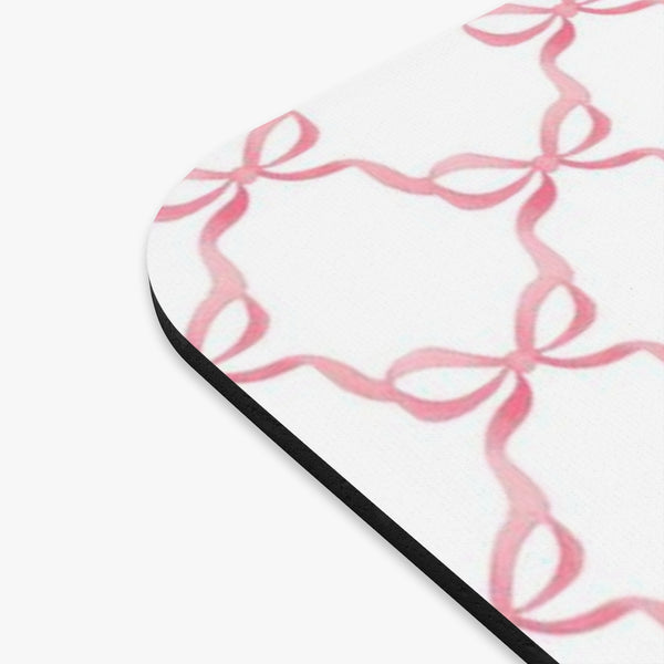 Mouse Pad Watercolor Preppy Bows Pink dorm room home office school supplies