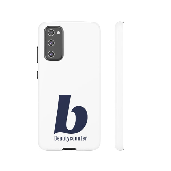 TOUGH Version Pretty Printing X Beautycounter Limited Edition Case White with navy logo
