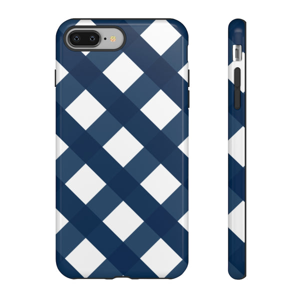 TOUGH Version Pretty Printing X Beautycounter Limited Edition Case Gingham Navy + White