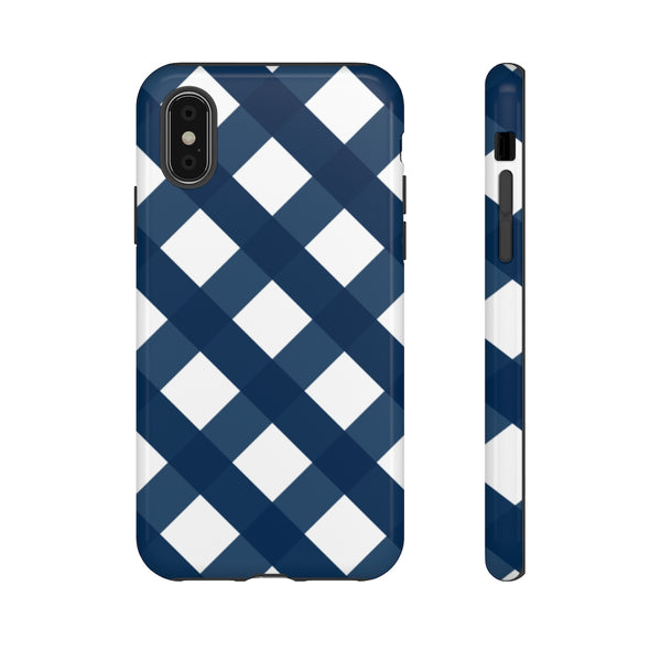 TOUGH Version Pretty Printing X Beautycounter Limited Edition Case Gingham Navy + White