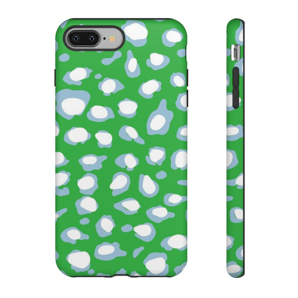 TOUGH Cases Pretty Printing X Beautycounter Limited Edition Case Preppy Leopard Spots Green
