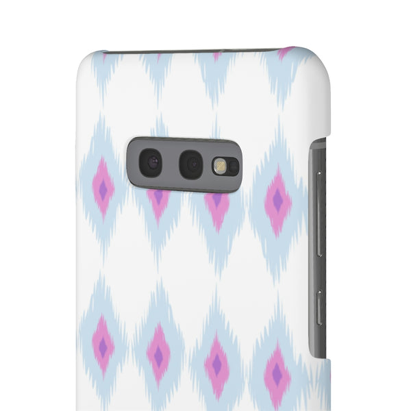 Chic Ikat Aqua + Pink Phone Case