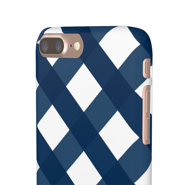Ginghman Navy + White Blue Phone Case