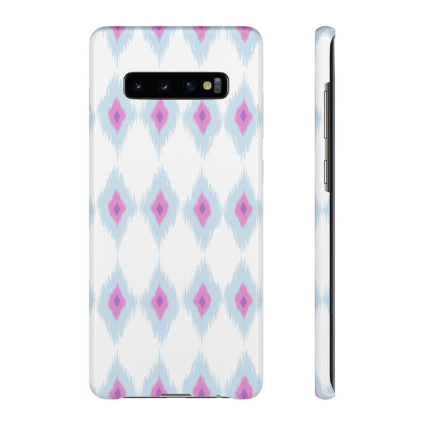 Chic Ikat Aqua + Pink Phone Case