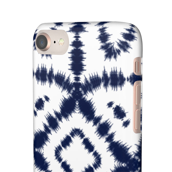 Shibori Navy + White Phone Case