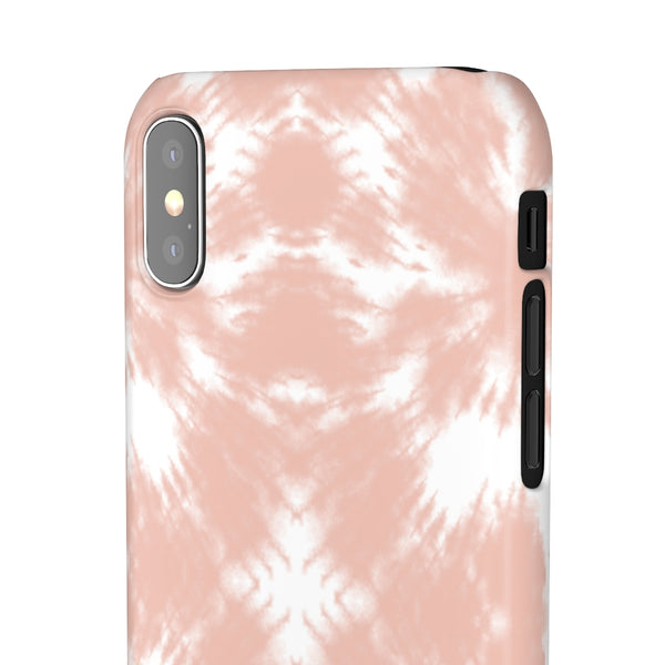 Tie Dye Shibori Blush + White Phone Case