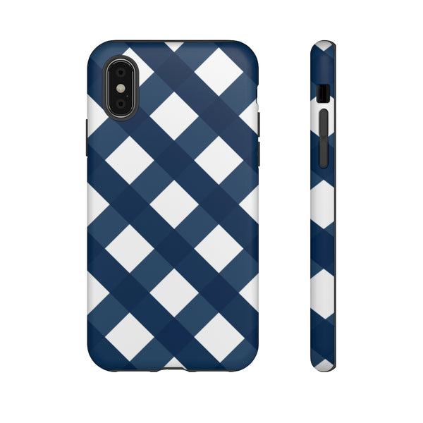 TOUGH Cases Pretty Printing X Beautycounter Limited Edition Case Gingham Plaid Navy
