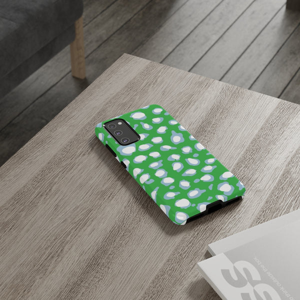TOUGH Cases Pretty Printing X Beautycounter Limited Edition Case Preppy Leopard Spots Green