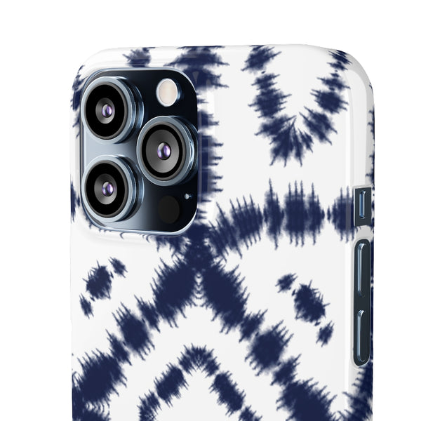 Shibori Navy + White Phone Case