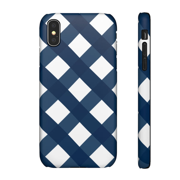 Ginghman Navy + White Blue Phone Case