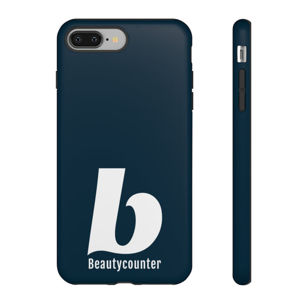 TOUGH Version Pretty Printing X Beautycounter Limited Edition Case Navy with White logo