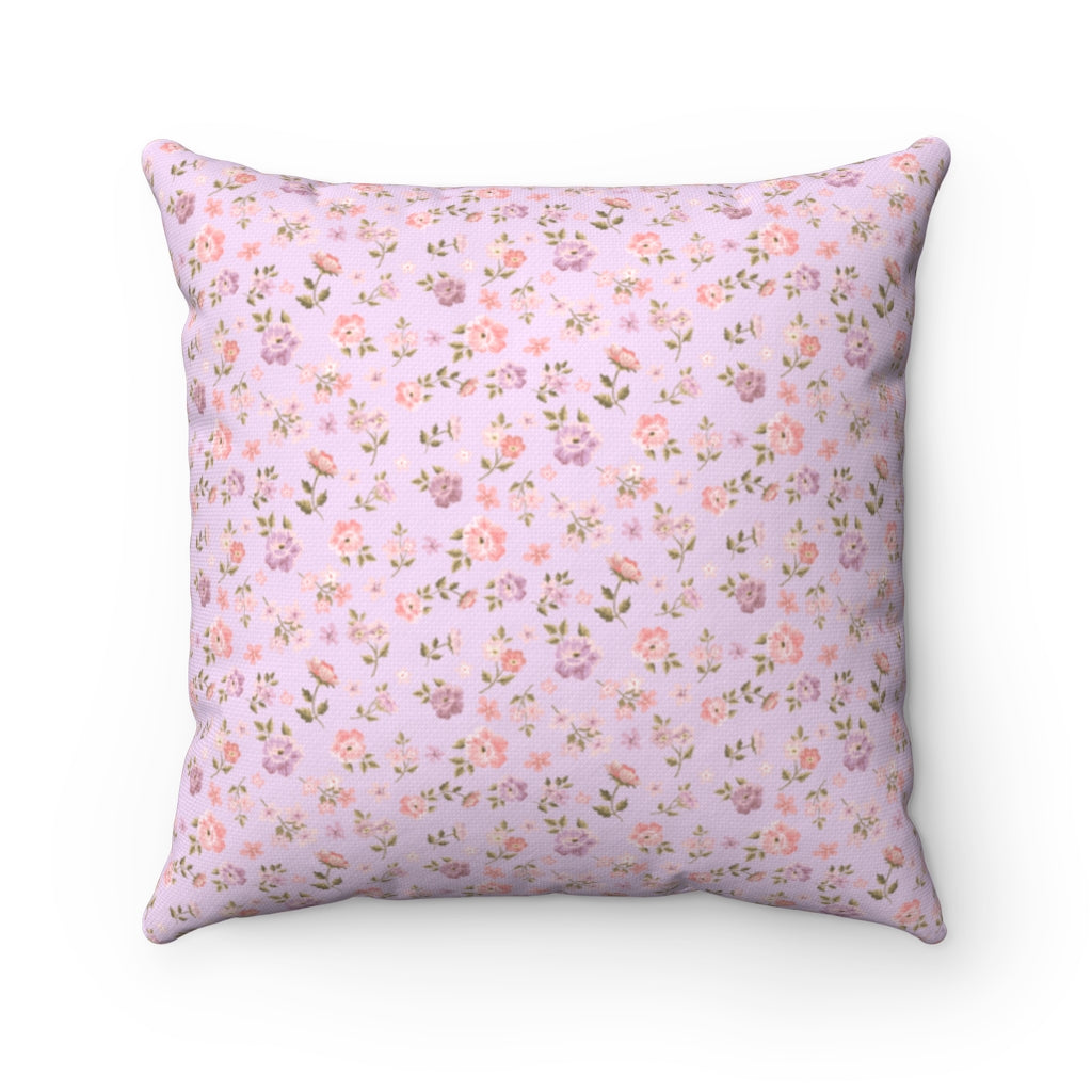 Floral Shabby Chic Love Shack Fancy Inspired pillow with insert  in lavender - zip closure feminine teen room ditsy floral