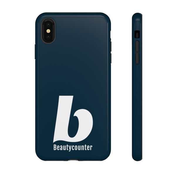 TOUGH Version Pretty Printing X Beautycounter Limited Edition Case Navy with White logo