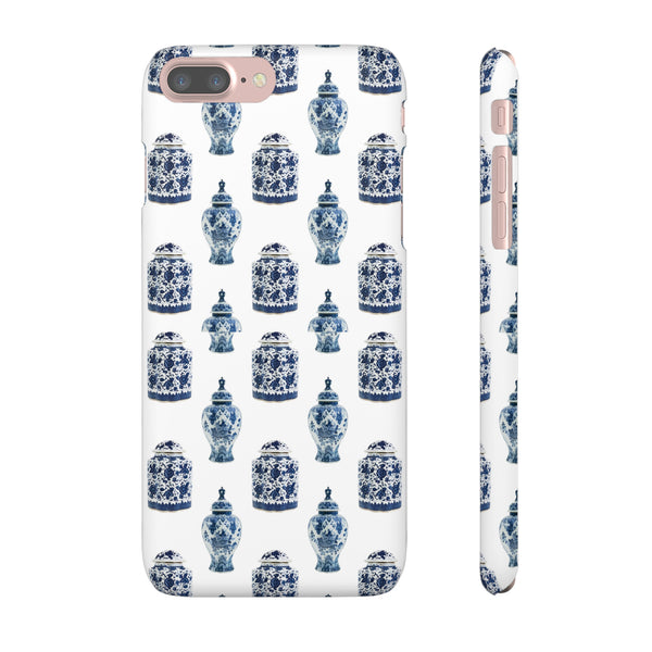 Chinoiserie Chic Blue and White Vase Preppy Phone Case