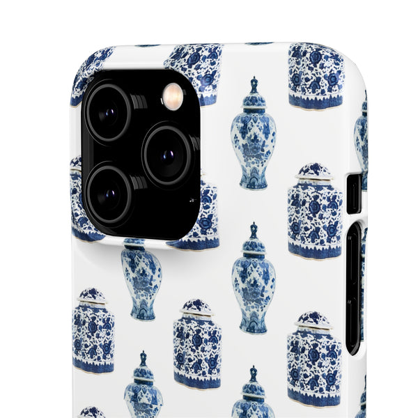 Chinoiserie Chic Blue and White Vase Preppy Phone Case