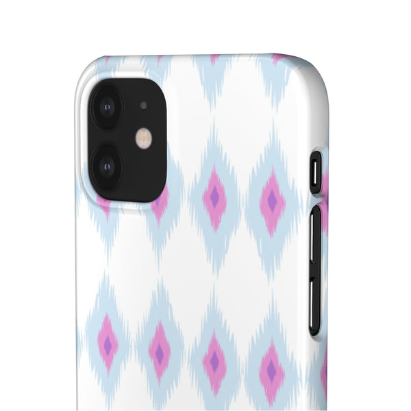 Chic Ikat Aqua + Pink Phone Case