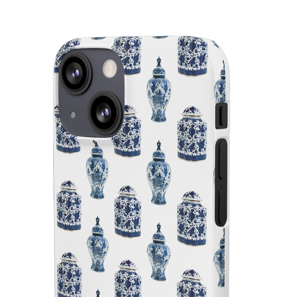 Chinoiserie Chic Blue and White Vase Preppy Phone Case